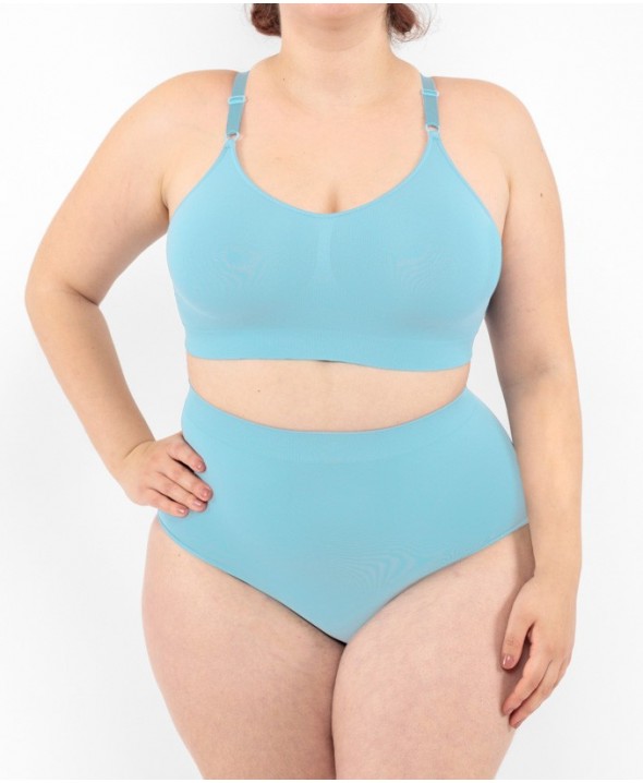 High Waist Briefs - Aqua Green