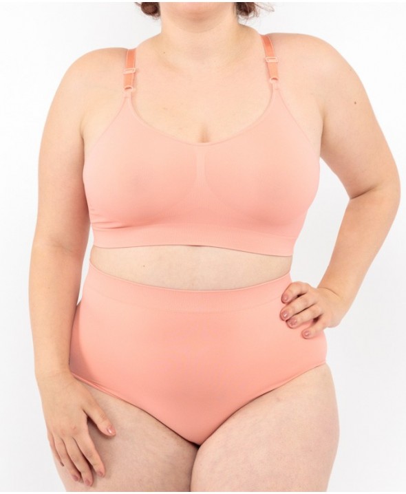 High Waist Briefs - Coral