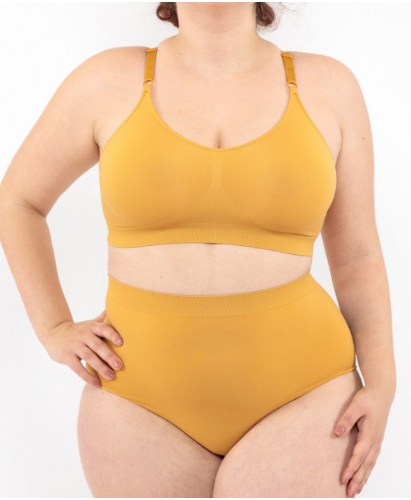 High Waist Briefs - Ocher