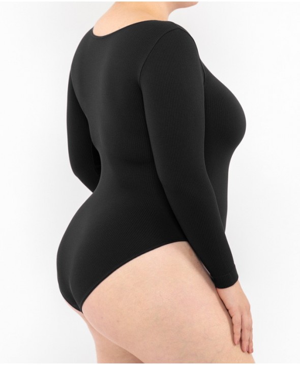 Long sleeve ribbed bodysuit...