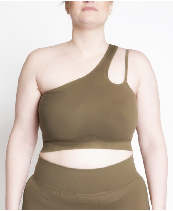 One-shoulder sports bra -...