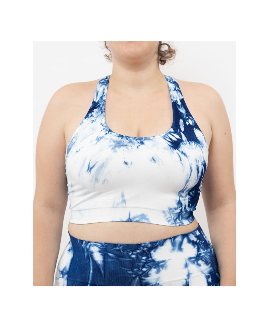 Sport Bralette - Blue tie dye