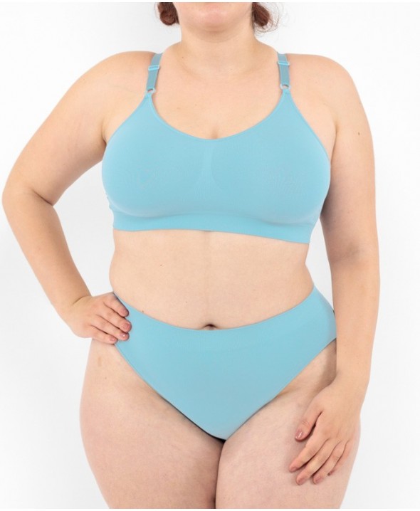 Low Waist Briefs - Aqua Green