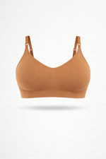 Bralette con Spallini Regolabili Cammello Curvy per Taglie Forti | Leela Lab