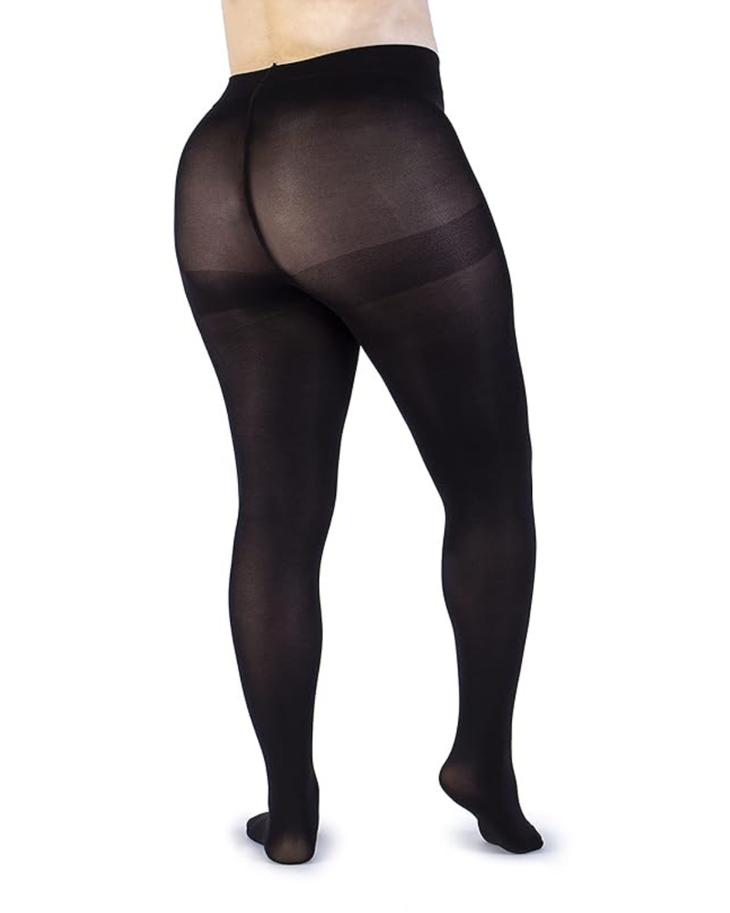 Collant Supermatte 120 DEN Nero Curvy Made in Italy – dettaglio texture opaca