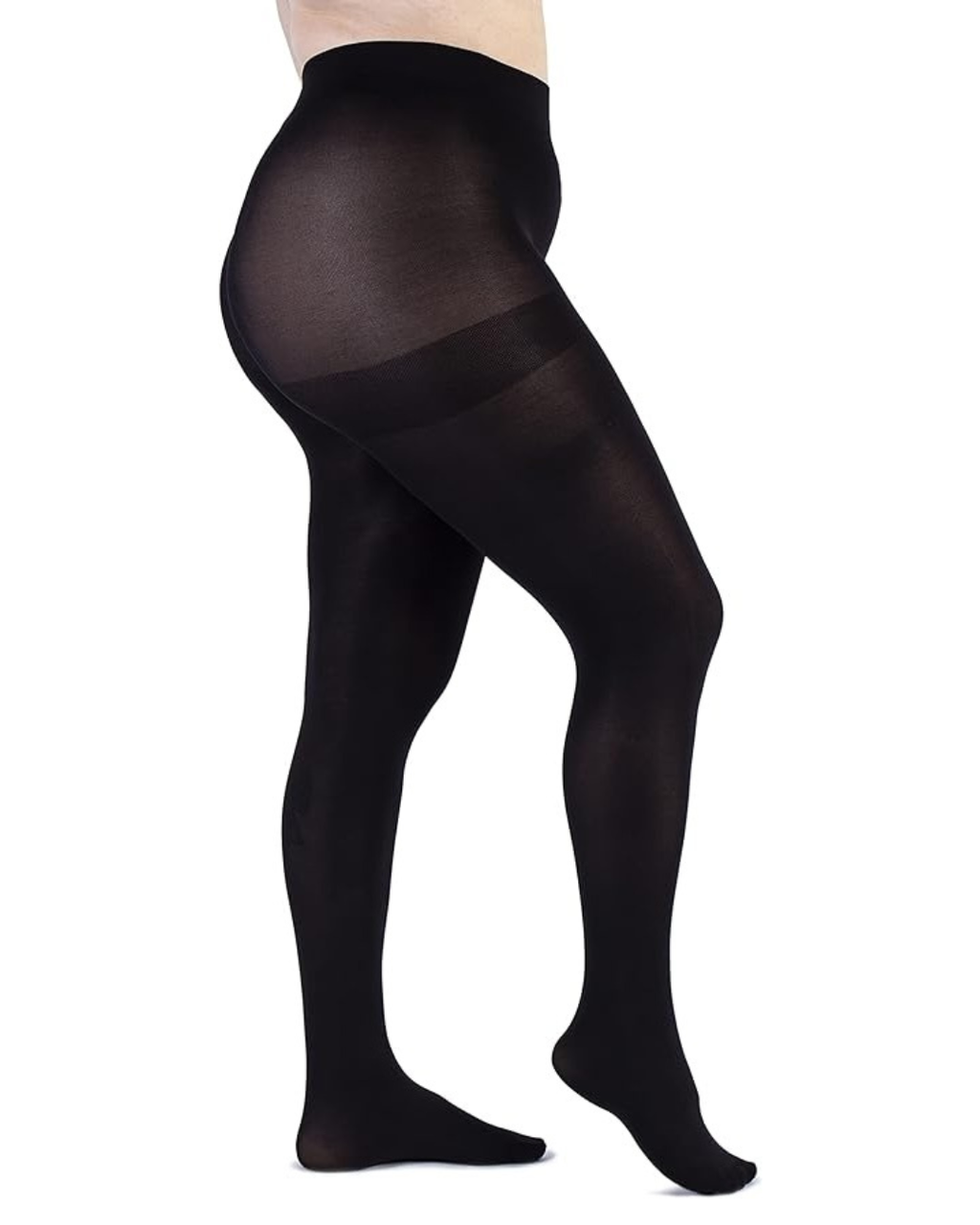 Collant Supermatte 120 DEN Nero Curvy Made in Italy – vista frontale