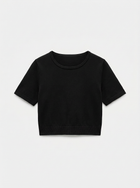 Crop Top Sportivo Nero Curvy per Taglie Forti | Leela Lab