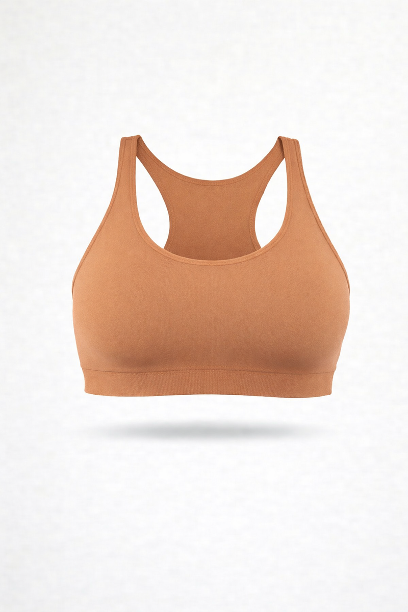 Sport Bralette Cammello Curvy per Taglie Forti | Leela Lab