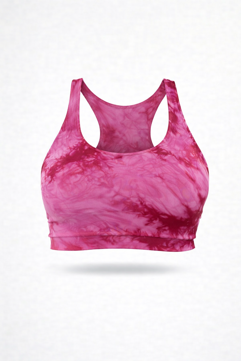 Sport Bralette Cherry Tie Dye Curvy per Taglie Forti | Leela Lab