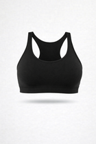Sport Bralette Nero Curvy per Taglie Forti | Leela Lab