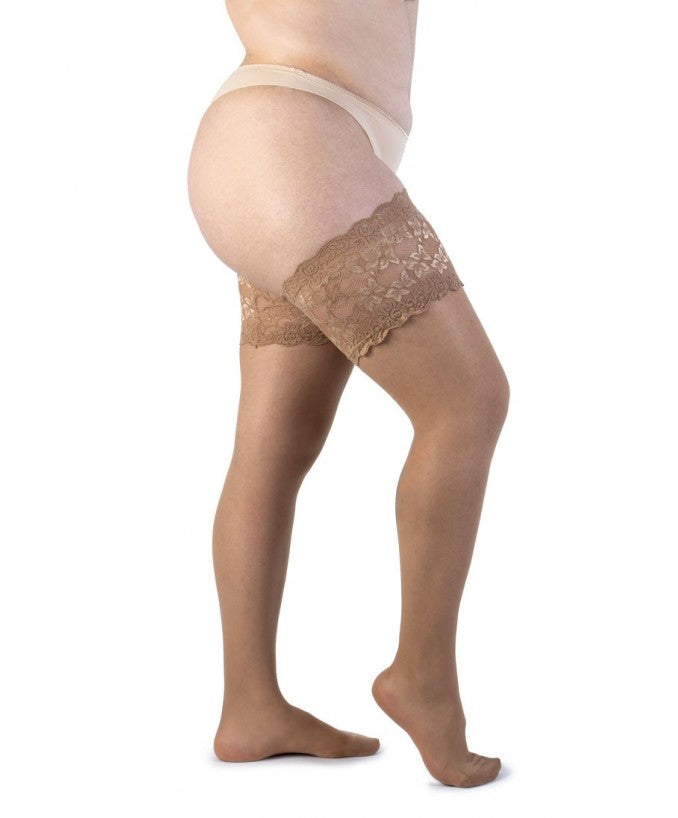 Light Hold-Ups with High Ruffle 30 DEN - Sand