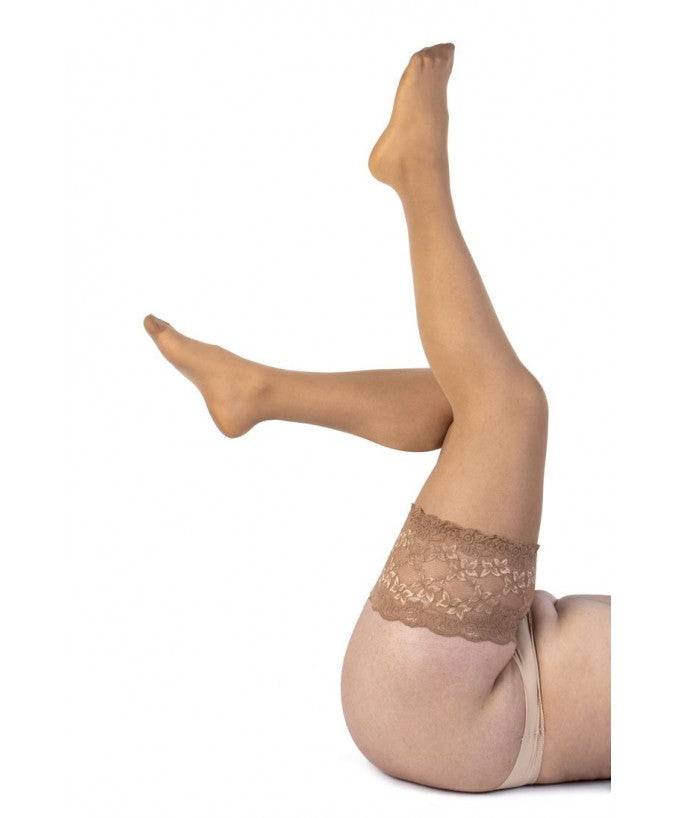 Light Hold-Ups with High Ruffle 30 DEN - Sand