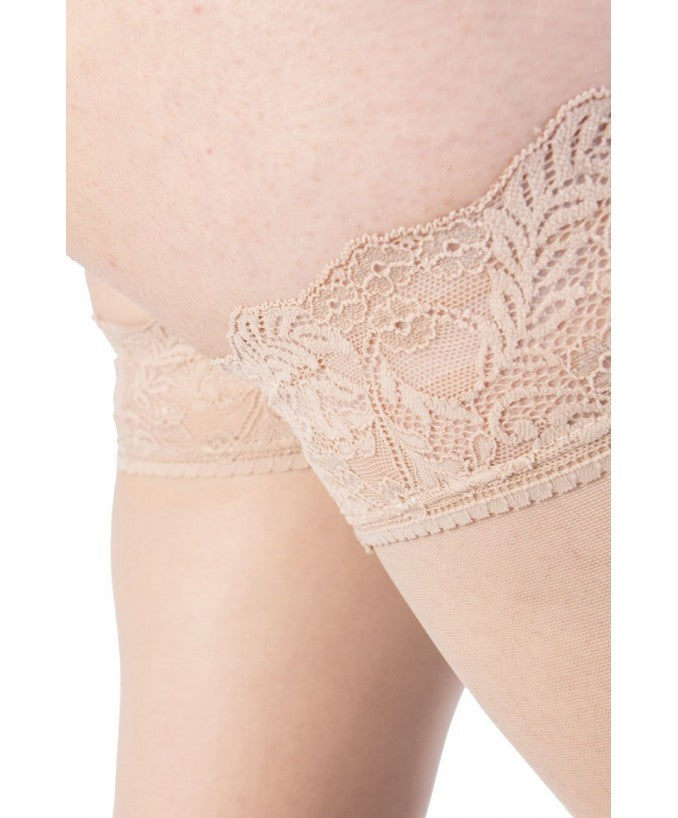 Autoreggente Light Balza Bassa 30 DEN Cipria Curvy per Taglie Forti | Leela Lab