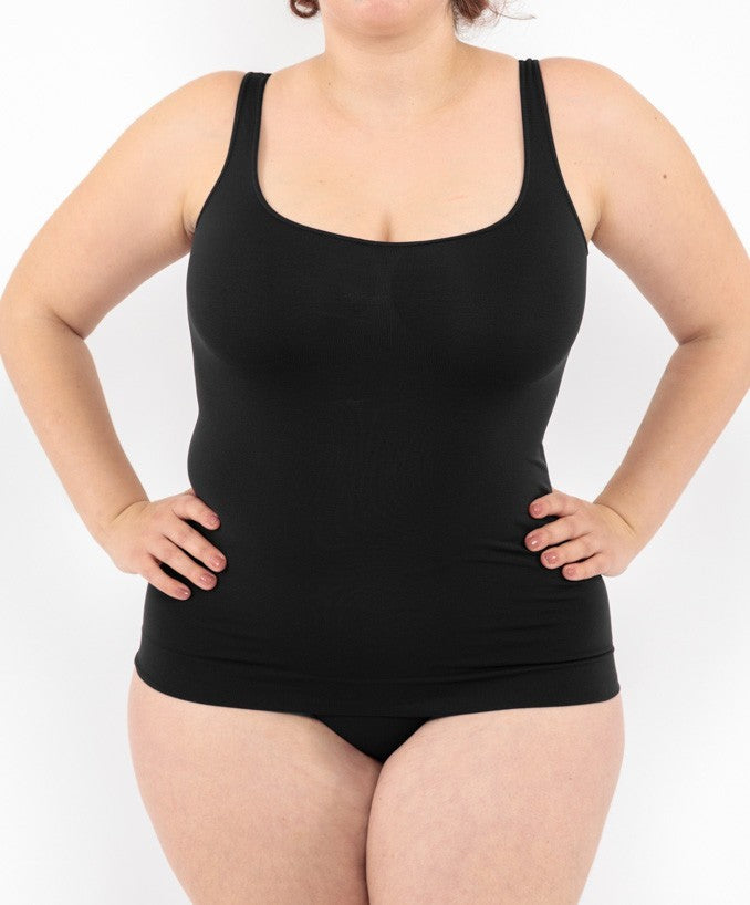 Canotta Basica Nero Curvy per Taglie Forti Plus Size | Leela Lab