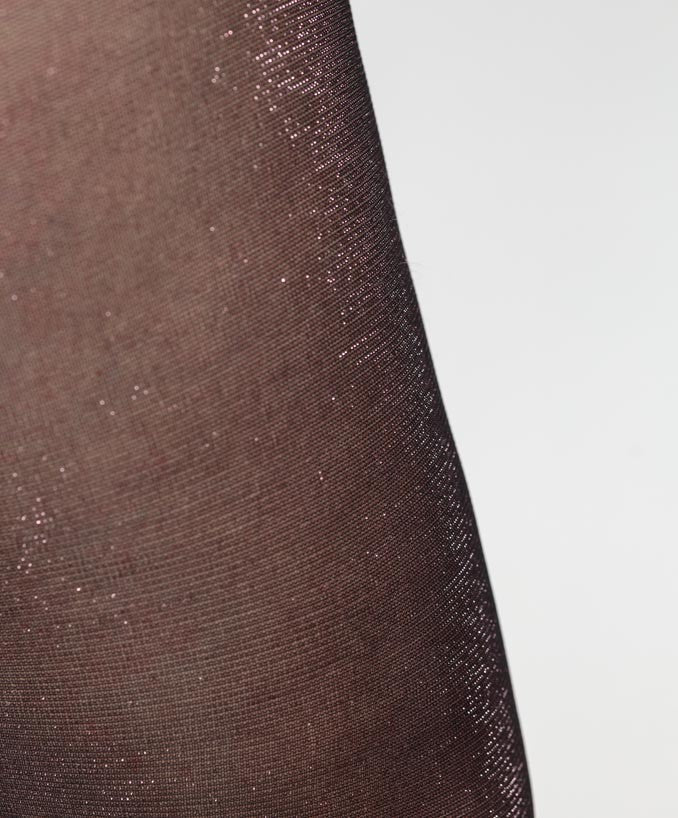 Dettaglio Collant Light con Lurex 30 Den Rosa Curvy per Taglie Forti | Leela Lab