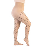Collant Light con Pois 30 Den Nude Curvy per Taglie Forti | Leela Lab