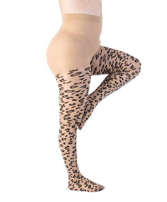 Collant Light Leopardato Collant Light 30 Den Nude Curvy | Leela Lab