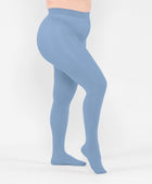 Collant Semimatte 50 Den Blu Desaturato Curvy per Taglie Forti | Leela Lab