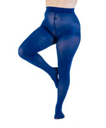 Dettaglio Collant Semimatte 50 Den Blu Curvy per Taglie Forti | Leela Lab
