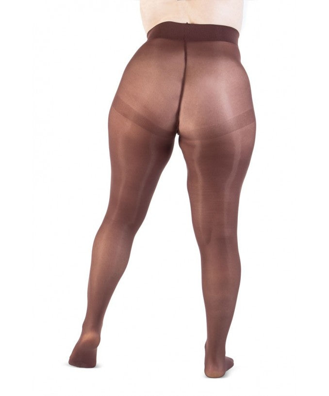 Dettaglio Collant Semimatte 50 Den Caffe Curvy per Taglie Forti | Leela Lab