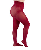 Collant Semimatte 50 Den Bordeaux Curvy per Taglie Forti | Leela Lab