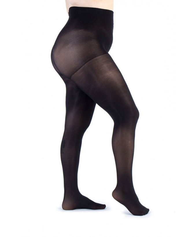 Collant Semimatte Modellante 50 Den Nero Curvy per Taglie Forti | Leela Lab