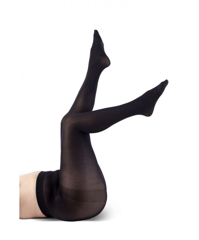 Dettaglio Collant Supermatte 90 Den Nero Curvy | Leela Lab