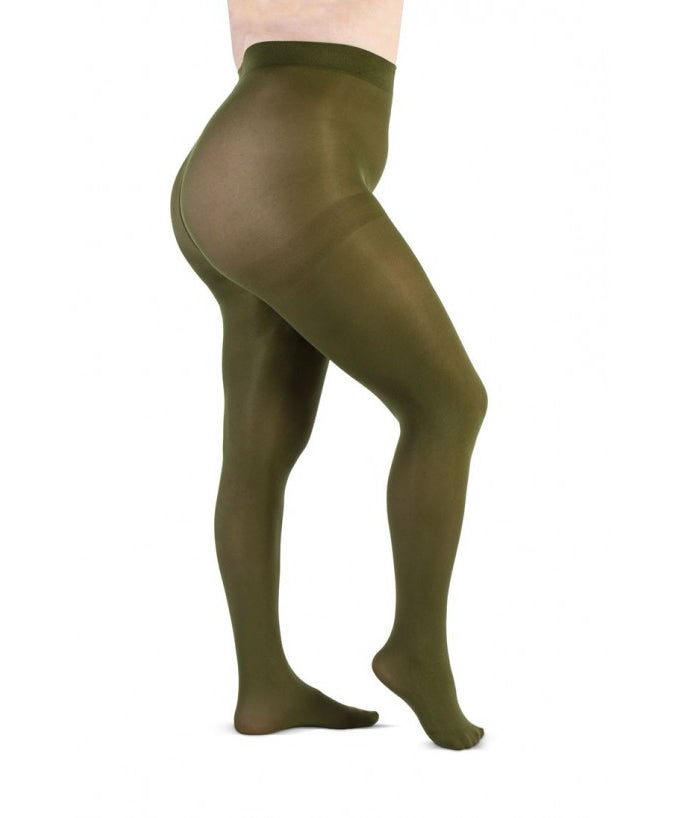 Collant Supermatte 90 Den Curvy Verde Militare | Leela Lab