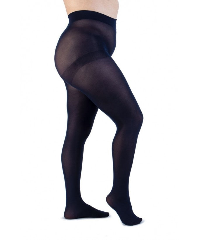 Collant Supermatte Recycled 90 Den Navy Curvy per Taglie Forti | Leela Lab