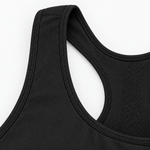 Bralette Sportiva Compressiva con Zip Frontale ad Alto Sostegno - Nero