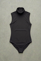 Body Dolcevita Senza Maniche Nero Curvy per Taglie Forti | Leela Lab