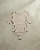 Short Sleeve Bodysuit - Powder