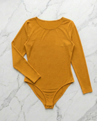 Long-sleeved bodysuit - Ochre