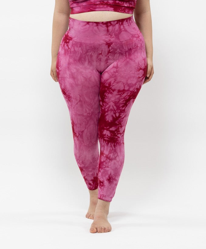 Sport Leggings with Pocket - Cherry Tie Dye