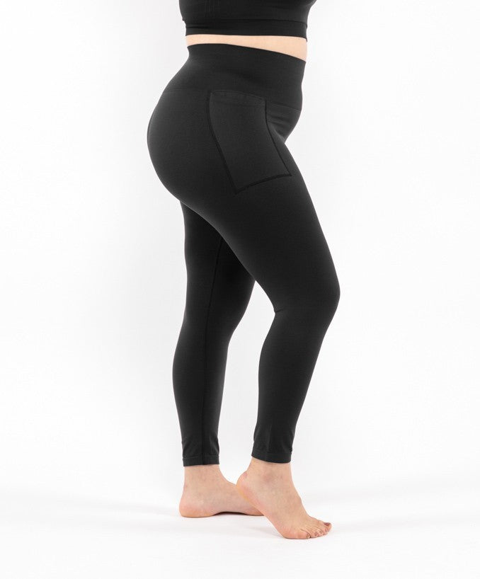 Sports Leggings with Pocket - Black