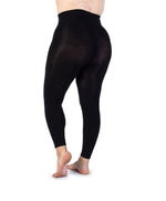 Leggings Supermatte in Cashmere 90 DEN Nero Curvy per Taglie Forti Plus Size | Leela Lab