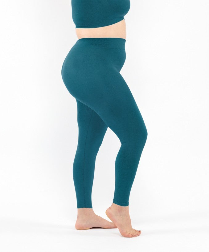 Leggings Verde Petrolio Curvy per Taglie Forti Plus Size | Leela Lab