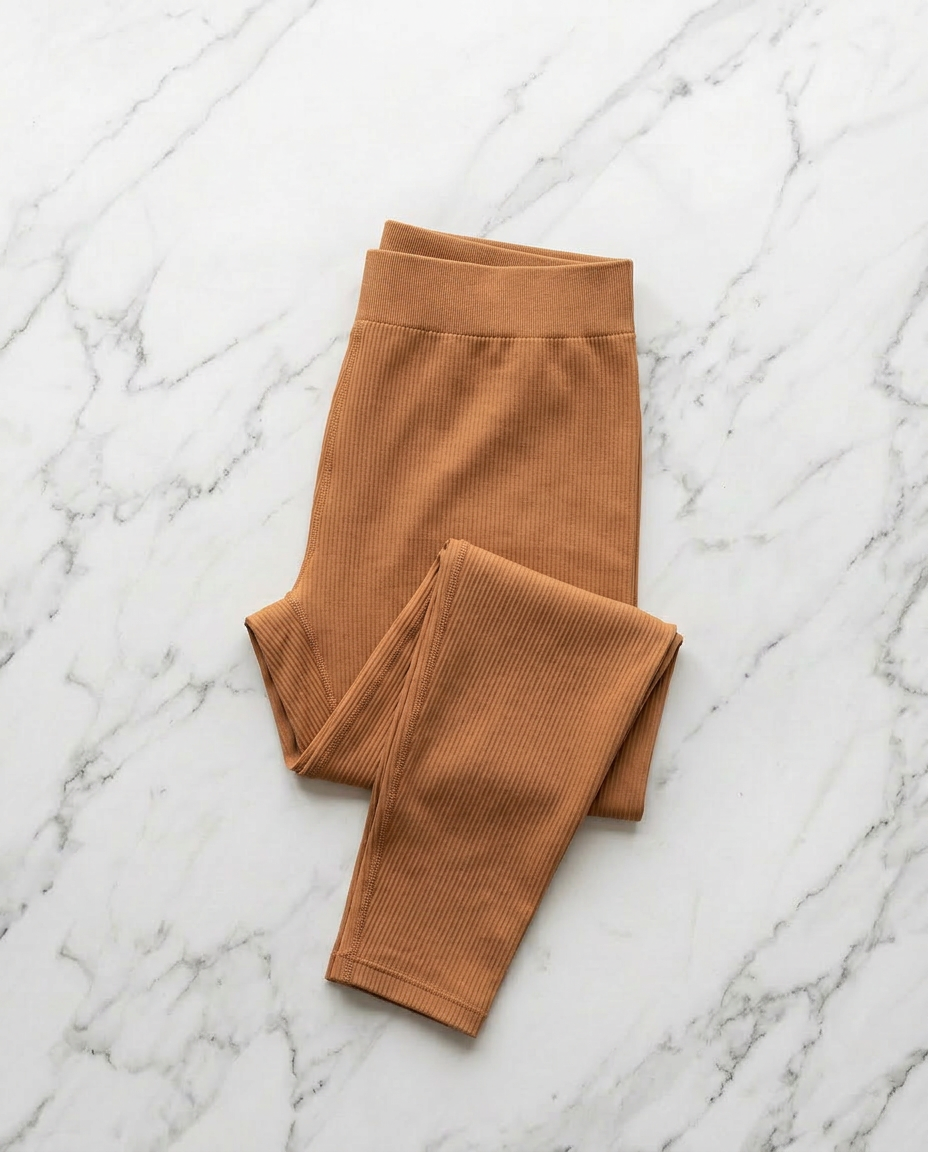 Ribbed Leggings - Camel