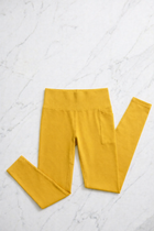 Sports Leggings with Pocket - Ochre