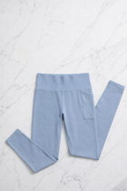 Sport Leggings with Pocket - Desaturated Blue