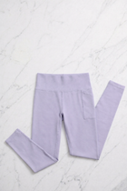 Sports Leggings with Pocket - Lilac