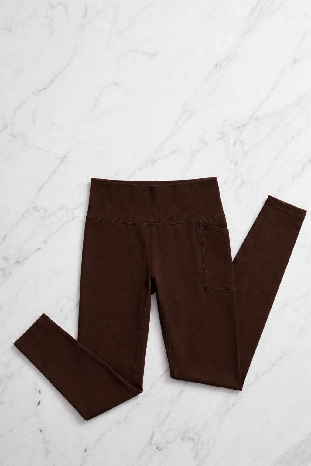 Sports Leggings with Pocket - Coffee