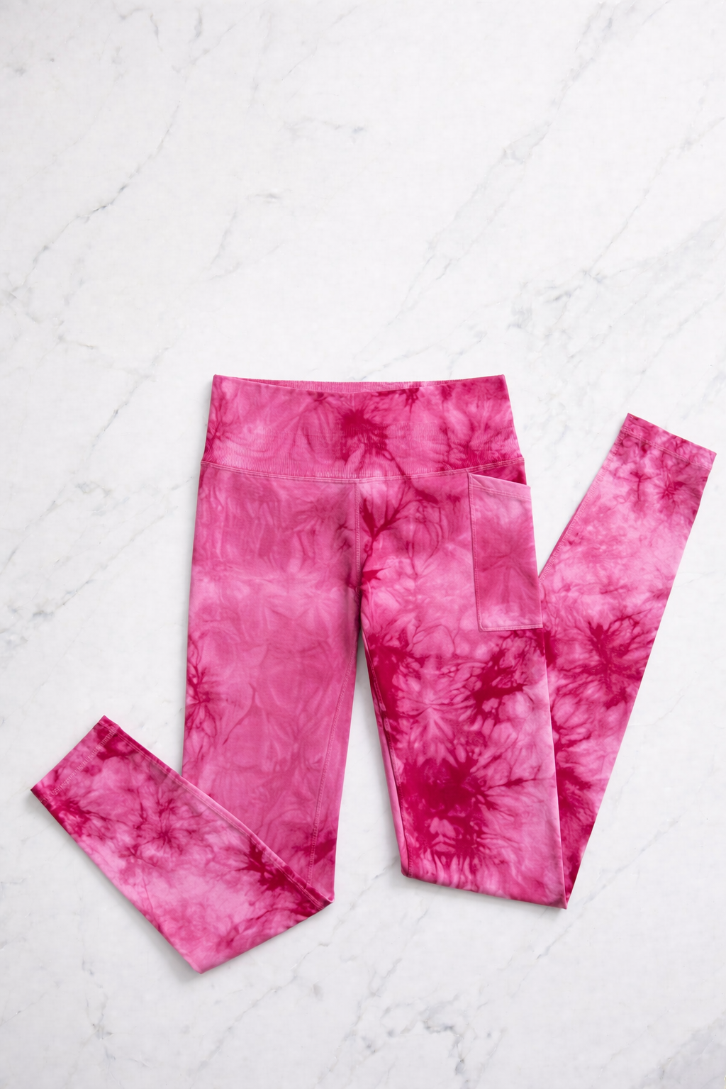 Sport Leggings with Pocket - Cherry Tie Dye
