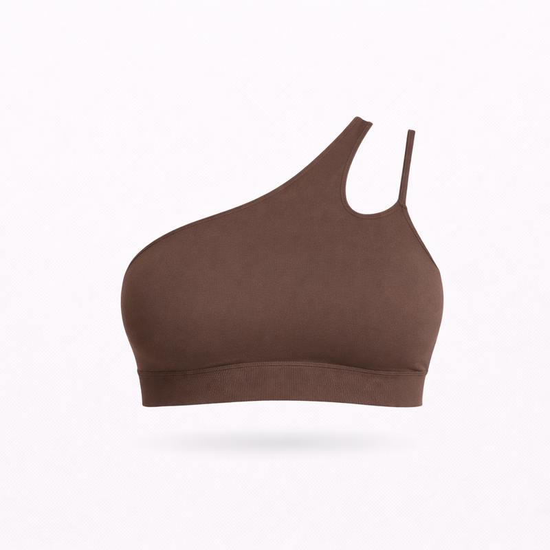 Reggiseno Sportivo Monospalla Chocolate Martini Curvy per Taglie Forti | Leela Lab