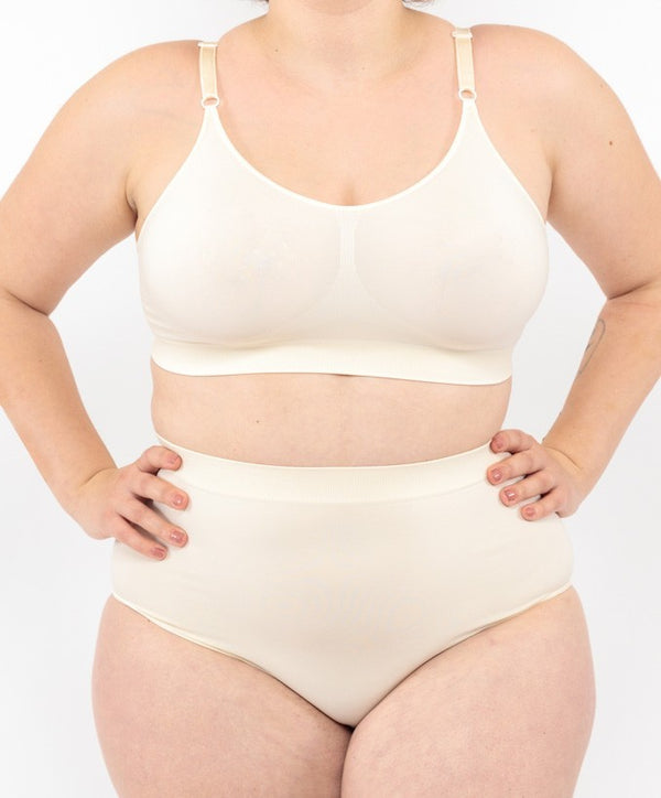 High-Waisted Briefs - Powder