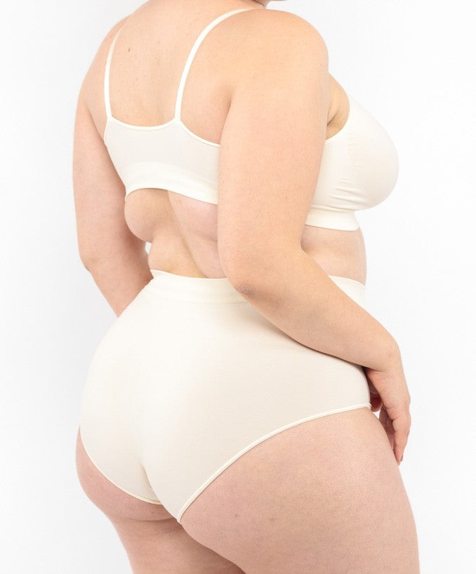 Slip vita alta cipria seamless curvy taglie forti 