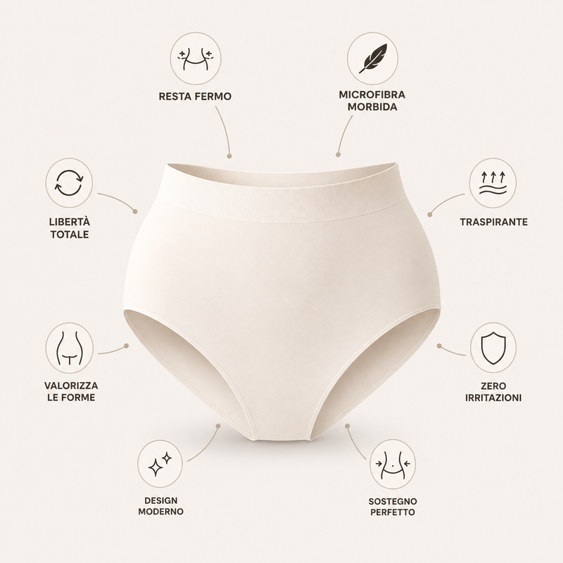 High-Waisted Briefs - Powder