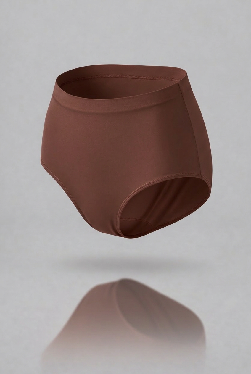 Slip vita alta marrone seamless curvy taglie forti 