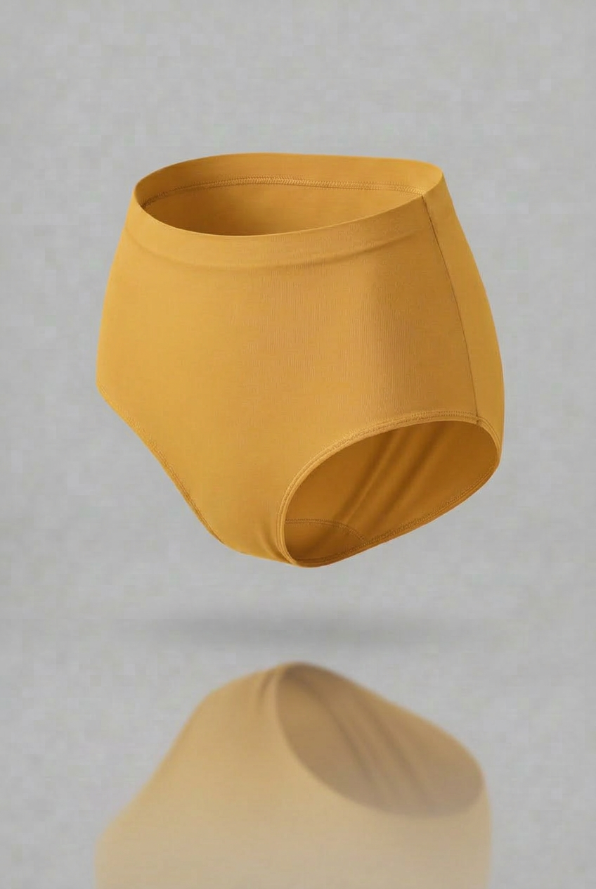 Slip vita alta ocra seamless curvy taglie forti 