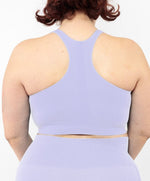 Sport Bralette Lilla Seamless Curvy - Vista dettaglio Taglie Forti | Leela Lab